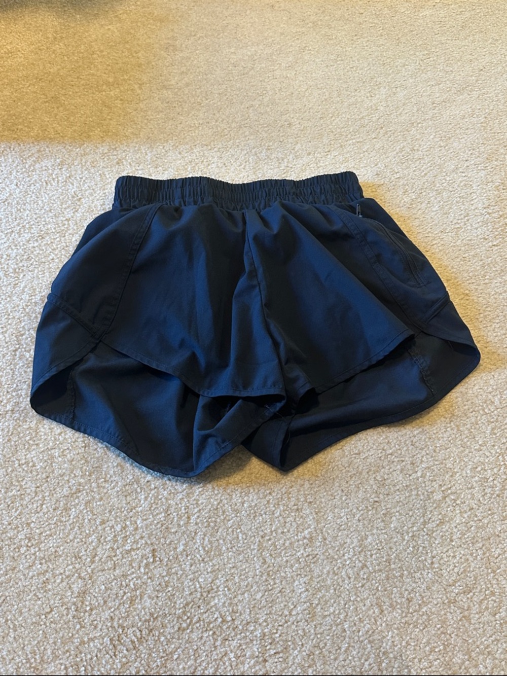Women's Navy Layered Athletic Shorts
